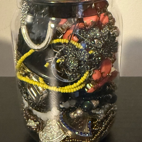 Small Semi Mystery Jar of Jewelry - Picture 4 of 5